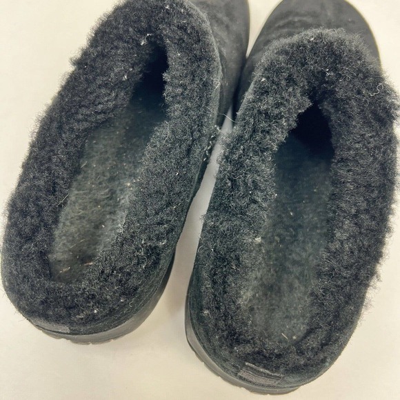 Merrell Black Encore Ice suede Mule Slides Clogs Sz 7 Sherpa Wool Lined Slip On - Picture 5 of 8